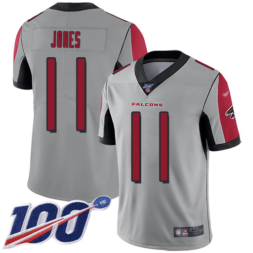 Atlanta Falcons Limited Silver Men Julio Jones Jersey NFL Football #11 100th Season Inverted Legend->youth nfl jersey->Youth Jersey